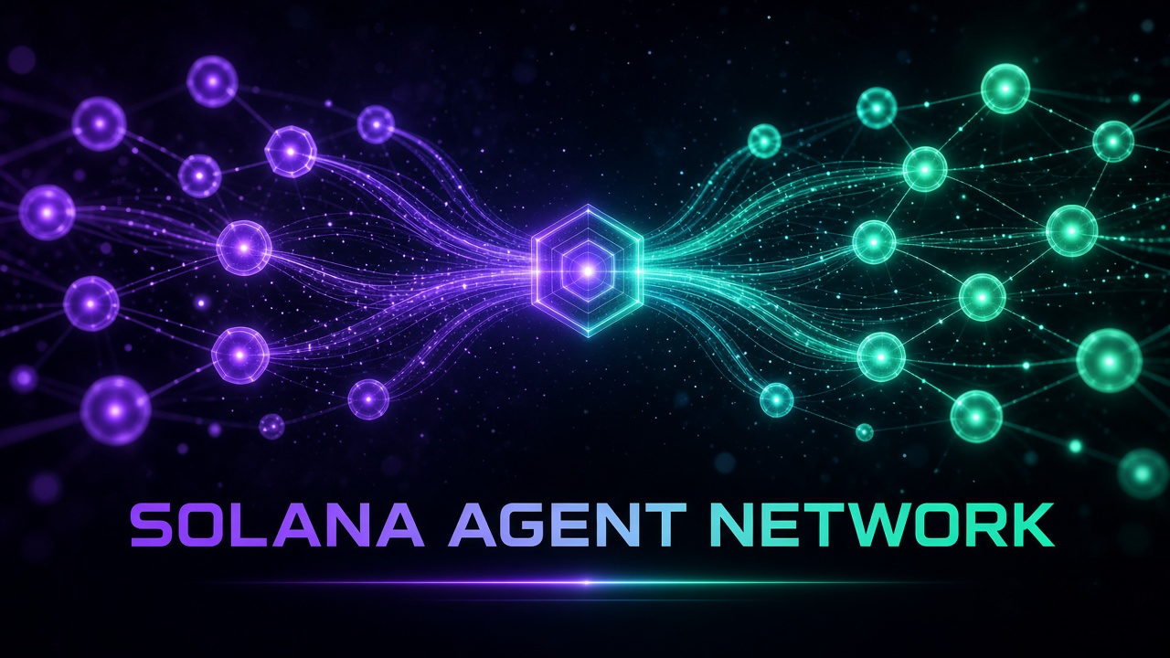 Solana Agent Network hub: agents connecting across the network
